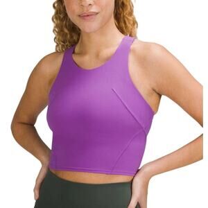 Lululemon Invigorate Training Tank Top Moonlit Magenta Purple Size 12 Bra EUC